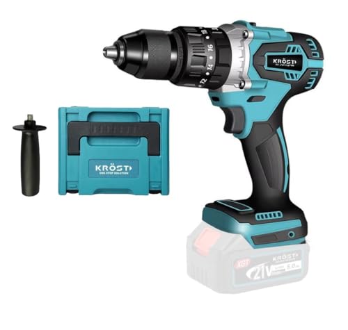 Image of KROST Pro Series 21V(37V MAX) Cordless Brushless Hammer Drill Machine,13mm Metal Chuck (Bare Tool)