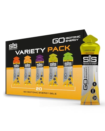 Science in Sport GO Energy Gel 20 x 60 ml Vegan - Isotonic Energy Gel with 22 g Carbohydrates Excellent Energy Provider Optimal Alternative to Isotonic Drinks
