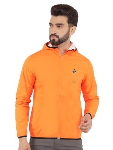 Image of GREENLANDS Windcheater GNL TRISH: Men's Reflective Windproof Jacket - NS Lycra, Breathable Mesh, Multiple Pockets, Adjustable Waist, Full Sleeves for Outdoor Adventures