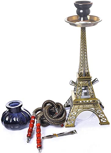 XJHYJS Kreative Shisha Shisha Set, Eiffelturmform Chicha Kit, 2 Schlauchhukah-kombinations-kit, Party-rauchenset – Bild 4