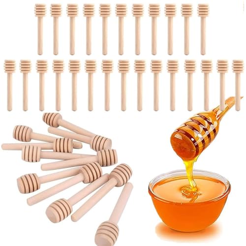La mejor comparación de Cucharas para la miel más recomendados. 50 Mini Miel Mezclar Varillas con 50 pcs - Palitos de Miel, Mini Palito Agitador de Miel de para Tarro de Miel, Recogida de Varilla agitadora Miel, Varita de con Forma de Peine de...