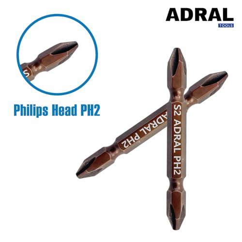 Image of PB65 Power Bit HD - 65mm Double Sided PH2 Magnetic Screwdriver Bit | S2 Steel | High Torque | Brown Anti-Rust Coating | Extra Strong Magnetic Head | Pack of 10
