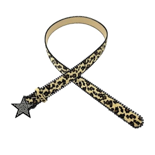 Versatiles Leopards Print Waist Belt Casual Business Waist Durability For Styles Enthusiasts PU Leather Belt