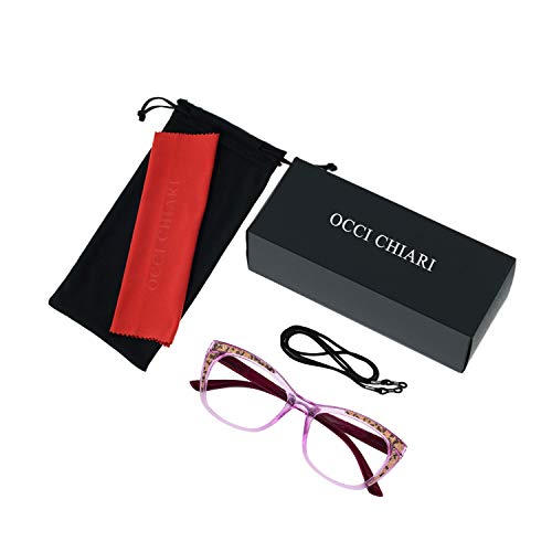 Image of OCCI CHIARI Women Reading Glasses Cateye Fashion Eyewear Frame Flash Nerd 0 1.0 1.5 1.75 2.0 2.25 2.5 3.0 4.0 5.0 6.0