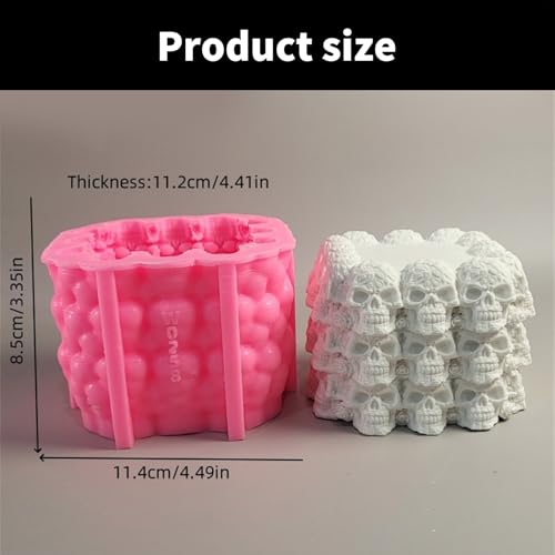 Moule silicone crâne d'Halloween de haute précision géométrique - 7