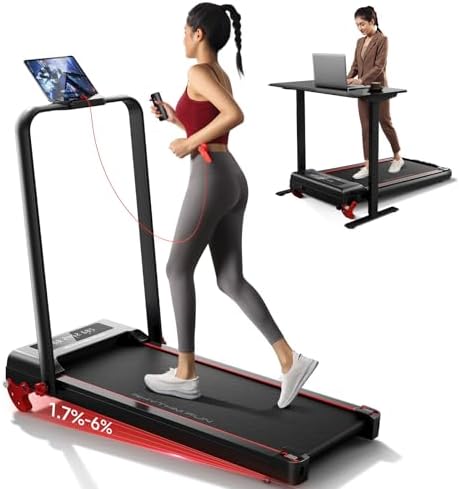 RHYTHM FUN Treadmill with Incline, Walking Pad with Handle Bar,30...