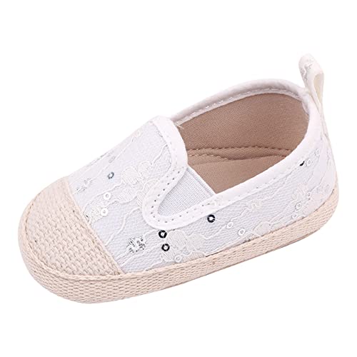 Generisch -Zapatos para niños - Zapatos casuales para niñas-zapatos planos ligeros en estilo sencillo cómodo zapatos para aprender a caminar 10 meses, Blanco, 19 EU