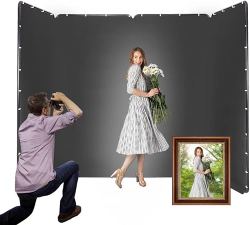 13.12ft * 7.87ft Portable Black Chromakey Photography Background ...