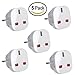 Produktbild Reiseadapter, GB-auf-EU, weißer Stecker, 2-polig, 5er-Pack