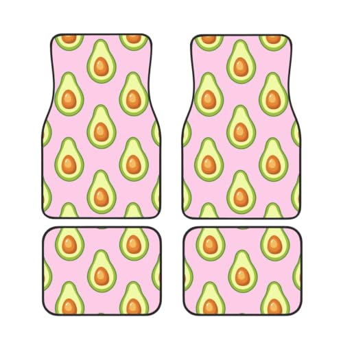 Alfombrillas para coche de neopreno con estampado original de aguacate rosa para vehículos