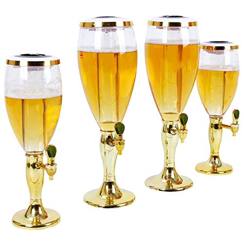 CJTMY 1,5 l Plastique Tabletop Wine Tower Tower Boisson Distributeur de jus de jus de Boissons avec Lampes de Brillance colorées à LED (Size : Style 1) - Image 4