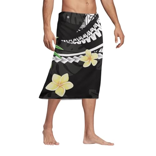 Tonga Tupenu Tatau Ie Faitaga Mens Wrap Skirt Polynesian Samoa Tribal Printed Lavalava Hawaiian Sarong for Men