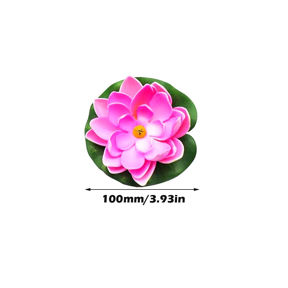 Honatrv Pack De 10 Nenúfares Artificiales Flotantes De EVA De 10 Cm, Multicolor Para Piscinas, Estanques Y Acuarios, Decoración Realista Y Duradera