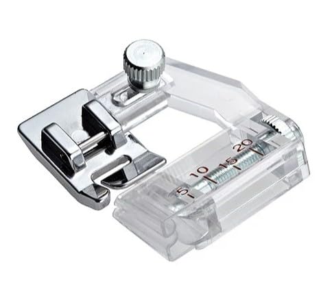 ZENITH Bias Tape Foot Pressure Foot Snap on Type for Automatic Electric Low Shank Sewing Machines Suitable for Usha Janome Brother Singer etc Steel Finish (Bias Tape Foot)