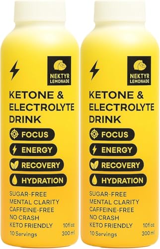 KETONENRG Ketones & Electrolytes, Sugar Free Energy Drinks, Caffeine Free Energy Drink, 2pk, 10 Servings of Ketone Drink & Hydration, Ketone Supplements, Keto & Fasting not Required, Mind & Body Fuel