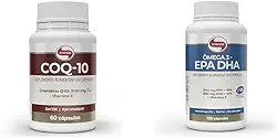 Kit Vitafor Coenzima Q10 200mg 60 Cápsulas + Ômega 3 EPA DHA 120 Cápsulas