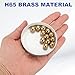 uxcell 12 Pcs Bearing Balls, 11mm Precision H65 Brass Bearing Balls Industrial Brass Ball Spheres for Machinery, Automotive, and DIY