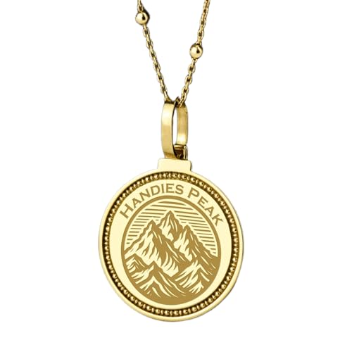 Pendentif rond Columbia gravé argent 925 plaqué or 28mm