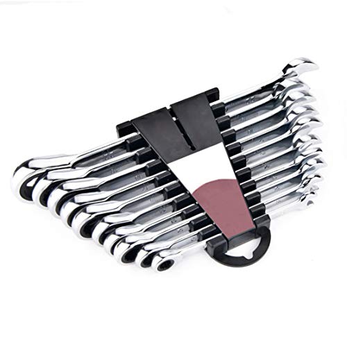 HIOD Spanner Set 72 Teeth Ratchet Wrench Open End Wrench Torx Wrench Metric 8-22mm Spanner Tool,10-pcs