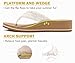 COFACE Flip Flops for Women with Comfortable Arch Support Ladies Fashion Lightweight Wedge Flip Flops Summer Soft Cushion Platform Thong Sandals for Beach, Beige Size 8.5
