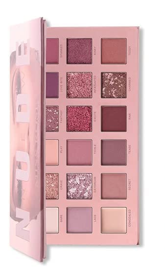 Nude Edition Eyeshadow 18 Color Palette Shades for Eye Makeup Semi-Matte Finish