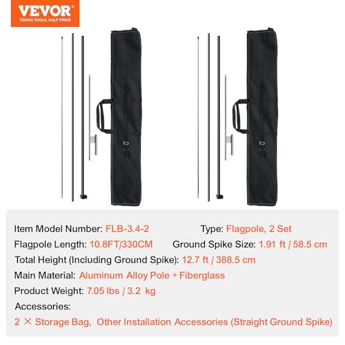 Vevor FEATHER FLAG POLE KIT 12.7 FT Feather Flag Pole Kit thumb #6