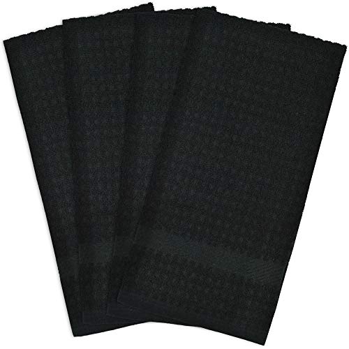 DII Cotton Waffle Terry Dish Towels, 15 x 26" Set of 4, Ultra