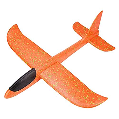 2 Packung Flugzeughandbuch, das Spaß Macht, herausfordernde Outdoor Sportspielzeugmodell Schaumflugzeug Flugzeug Kinder (blau und orange) Boomerangs - Image 3