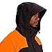 Beretta Men's Covey 2L Field Breathable Lightweight Ergonomic Fit Waterproof Hooded Hunting Jacket, Charcoal and Blaze Orange, L
