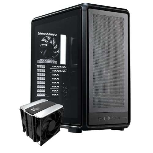 Image of Cooler Master MasterFrame 500 Mesh Black Aluminum ATX Mid-Tower PC Case + V4 Alpha 3DHP CPU Air Cooler High Airflow Bundle