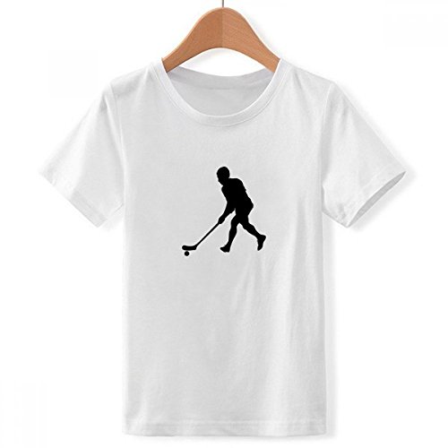 T-Shirt Hockey Blanc Garçon XL par DIYthinker pour cours d'éducation physique