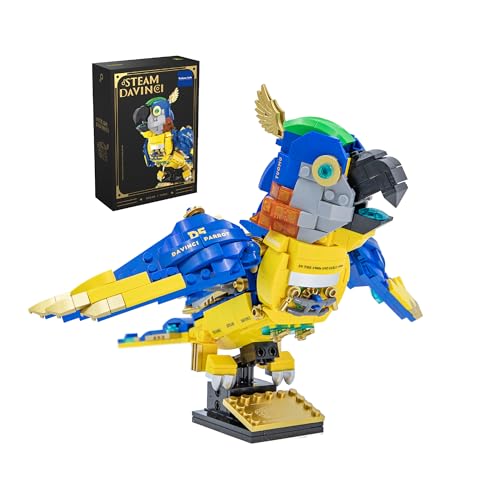 TAIKONLAB Steampunk - Juego de juguetes de bloques de construcción de guacamayo creativo, modelo MOC como decoración coleccionable de habitación, ladrillos de calidad compatibles con las principales