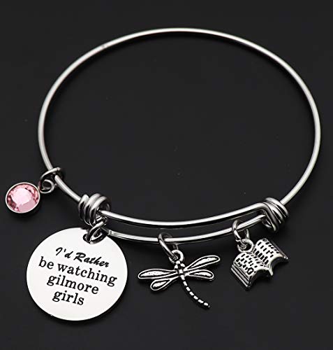 Eilygen Gilmore Gi Jewelry I’d Rather Be Watching Gilmore Gi Bracelet Bangle Gilmore Gi Inspired Gift Sister Gift2