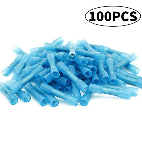 Davitu Terminals - 330/200/100PCS Heat Shrink Butt Connectors-Waterproof Electrical Wire Connectors-Insulated Crimp Connectors Butt Splice - (Color: 330Pcs)