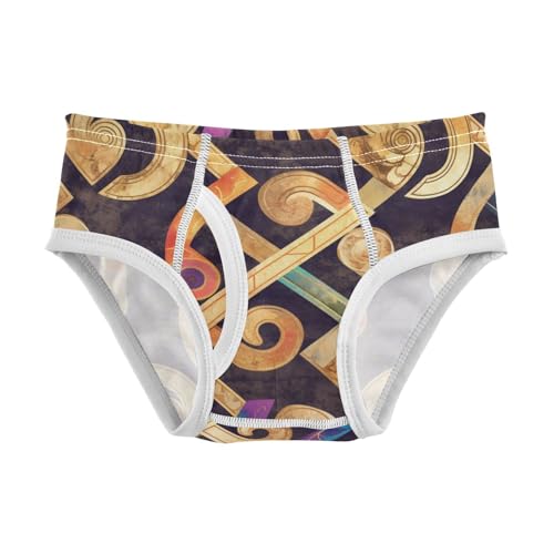 KLL Abstract Geometric Patterns Toddler Boys' Cotton Briefs Breathable Children Undies