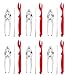 CoZroom 18 Pcs Seafood Tools Set Nut Cracker Set, 6 Lobster Crackers and 6 Stainless Steel Seafood Forks, 6 Lobster Shellers