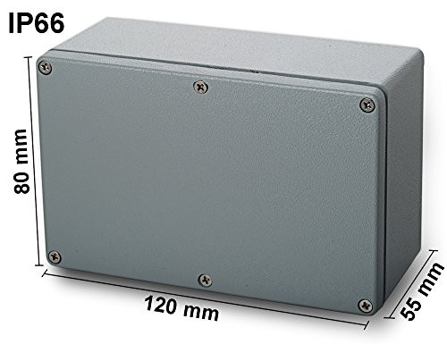 edi-tronic Aluminium Leergehäuse 120x80x55mm Industriegehäuse IP66 Gehäuse Box Kasten Dicht