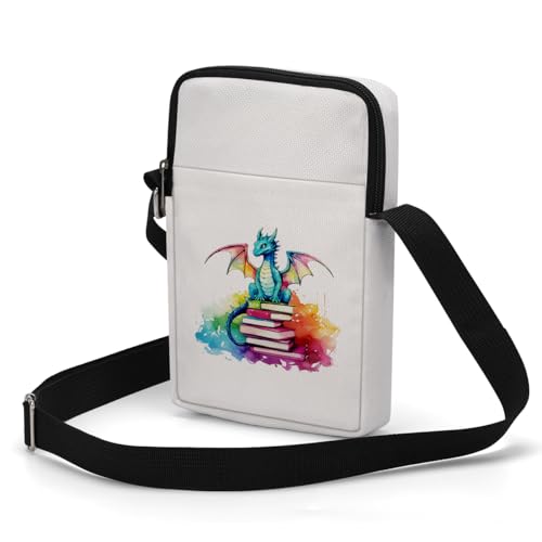 Image of Fantasy Dragon Gifts Cross Body Bag Inspired Gift Phone Bag Dragon Stuff Book Lovers Gifts Shoulder Bag Adjustable Shoulder Straps Sling Bag Book Club Bookish Gifts for Women s Daughter