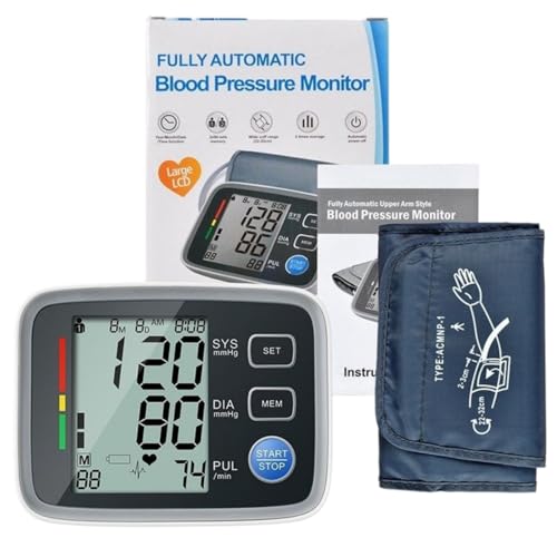 Vitaltrack Pro Blood Pressure Monitor for Home Use Large 3.5 Backlit Screen 2-User Mode with Heart Rate Tracking Doctor-Recommended Accuracy