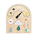 N / B Jouet de Station météo en Bois pour Enfants, Jouets de Calendrier de Vacances pour prévisions météo,pour Les Tout-Petits en Savoir Plus sur Les Conditions météorologiques