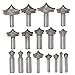 1/4 1/2 Inch Shank Router Bit, 2 Inch Diameter, Carbide Wood Router Bits Woodworking Cutter Tool for Cutting Wood Stock 19 Sizes for Choose