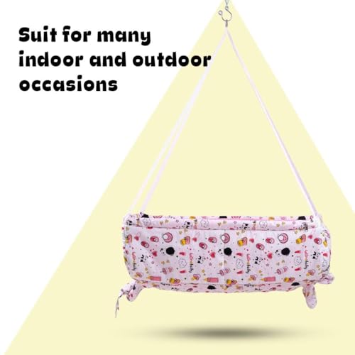 Image of Baybee Baby Cradle and Swing for Kids | Hanging Cradle for New Born Babies with Mosquito Protection Net & Easy Carry Pouch | Baby Swing Jhula | Portable Swing for Baby 0 to 2 Years Boys Girls (Pink)