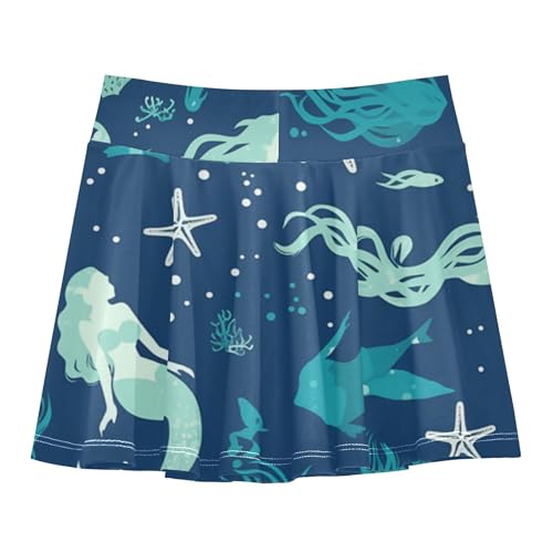 Girl Athletic Skort with Built-in Shorts Flowy Little Girl Skirts Pleated Skirts for Kids with Pockets2