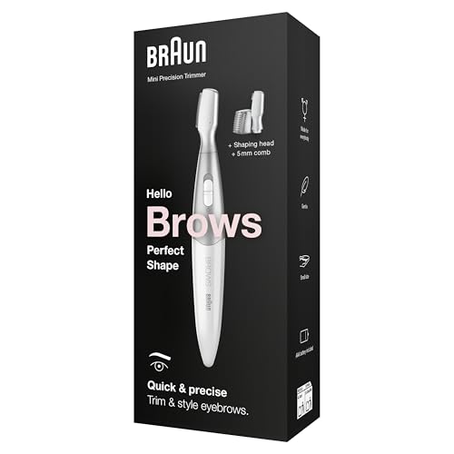 Braun FG1106, Mini Rifinitore Di Precisione Per Le Donne, Styling E Definizione Delle Sopracciglia, Strumento Di Definizione dei contorni, Depilazione Viso In Viaggio O Fuori Casa - 5
