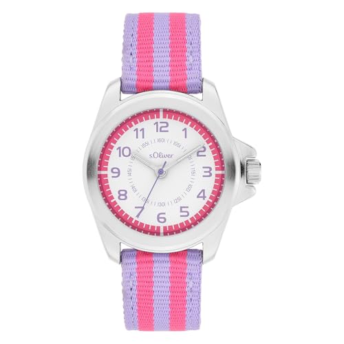 Reloj analógico s.Oliver SO-3132-LQ de cuarzo con correa textil lavable y cómoda 1