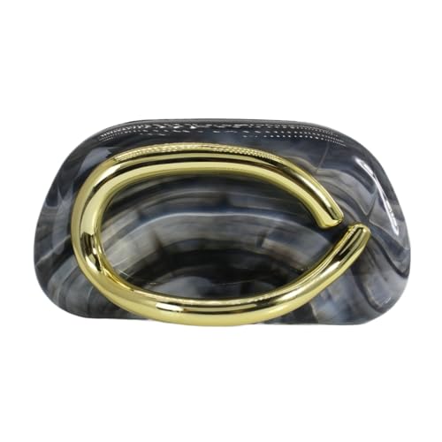 Image of Women Evening Clutch Purse Metal Handle Acrylic Purse Unique Shoulder Bag Causal Handbags for Bride Party Wedding