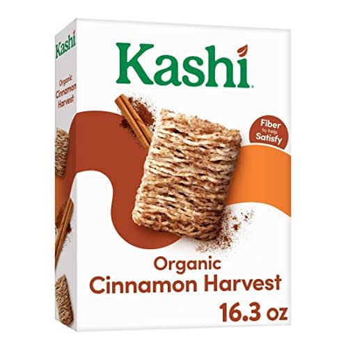 Kashi Cold Breakfast Cereal, Vegan, Organic Fiber Cereal, Cinnamon Harvest,