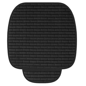 Nramwell 52 x 51 cm Car Front Seat Cushions, Anti-Slip Driver Seat Pad, Soft and Breathable Car Seat Cushion, Black Car Driver Seat Cushion, Universal Car Front Seat Cushions for Most Car, SUV