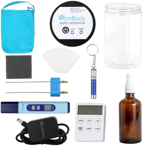 Colloidal Silver Generator Kit MAX – 99.99% (Ag) Rods, TDS Meter Colloidal Silver Machine, Impure Water Indicator, Water Ionizer Machine for Home, Travel Bag, Simple Kit