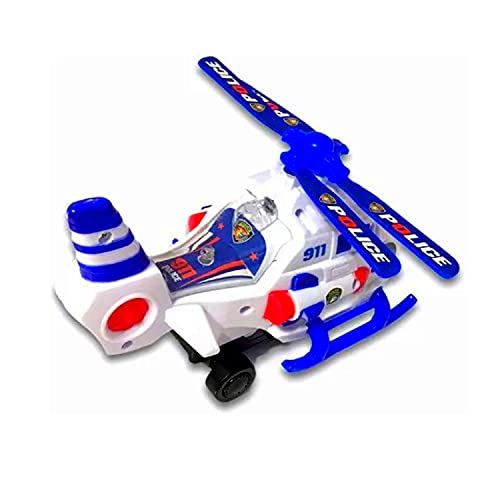 Helicóptero Maluco Polícia Infantil Bate Volta Luz e Músicas